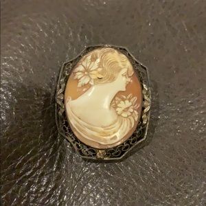Antique cameo brooch